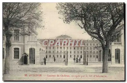 Cartes postales Militaria Avignon Caserne de Chabran occupee par le 58eme d&#39infanterie