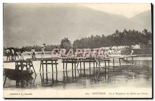 Ansichtskarte AK Militaria Dauphine Le 4me Regiment du Genie sur l&#39Isere