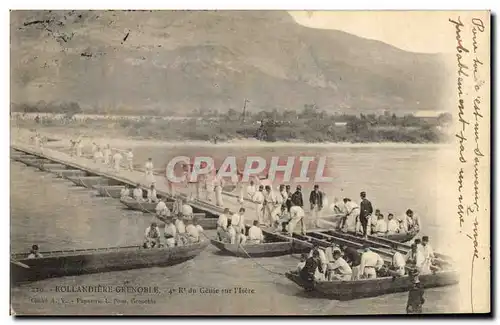 Cartes postales Militaria Rollandiere Grenoble 4eme Regiment du Genie sur l&#39Isere