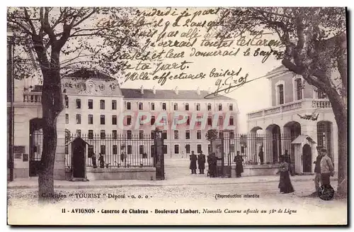 Cartes postales Militaria Avignon Caserne de Chabran Boulevard Limbert Nouvelle caserne affectee au 58eme de Lig