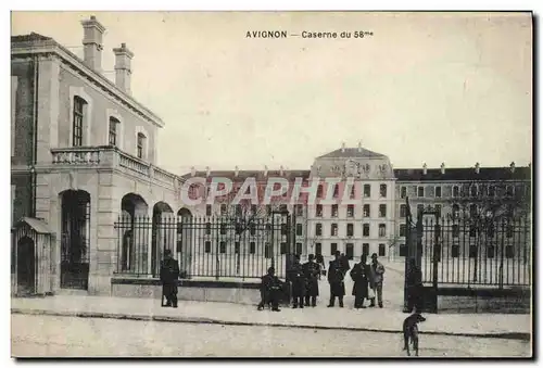 Cartes postales Militaria Avignon Caserne du 58eme