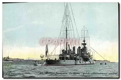 Ansichtskarte AK Bateau Le Hoche Garde cote Cuirasse amiral