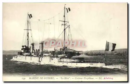 Cartes postales Bateau Le Hire Croiseur Torpilleur