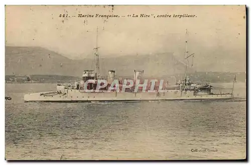 Cartes postales Bateau Le Hire Contre torpilleur