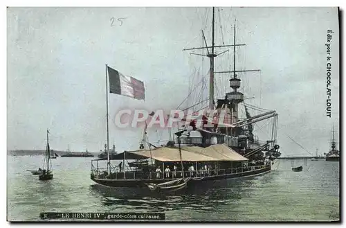 Cartes postales Bateau Le Henri IV Garde cotes cuirasse