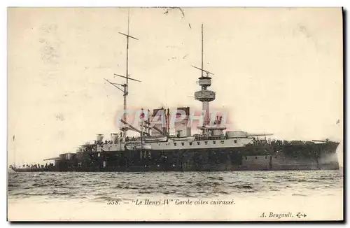 Cartes postales Bateau Le Henri IV Garde cotes cuirasse