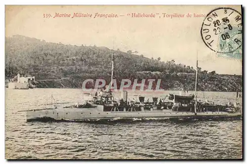 Cartes postales Bateau Hallebarde Torpilleur de haute mer