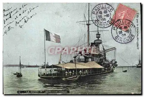 Cartes postales Bateau Le Henri IV Garde Cotes Cuirasse