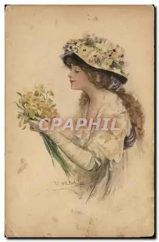 Cartes postales Fantaisie Illustrateur Femme