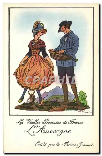 Cartes postales Fantaisie Illustrateur L&#39Auvergne Farines Jammet