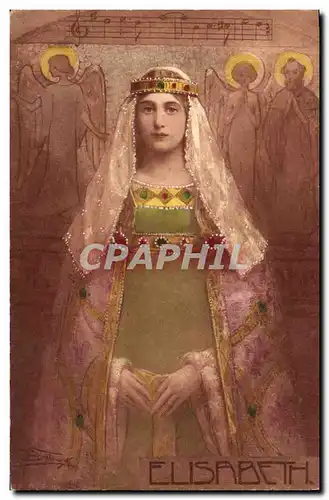 Cartes postales Fantaisie Illustrateur Femme Elisabeth