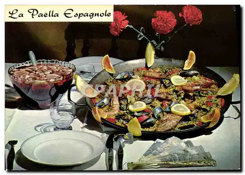 Cartes postales moderne La paella Espagnole