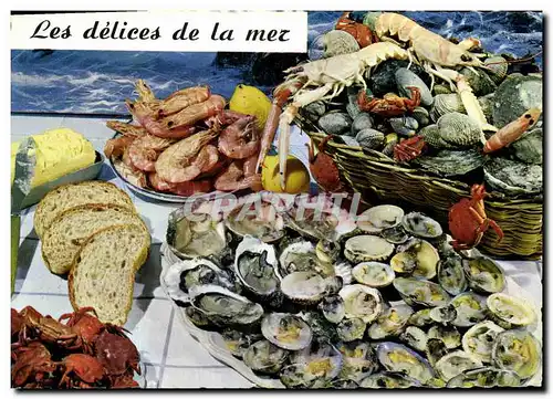 Cartes postales moderne Les delices de la mer Huitres