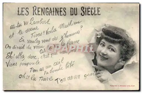 Cartes postales Fantaisie Femme Les rengaines du siecle