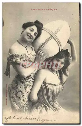 Cartes postales Fantaisie Femmes Les Oeufs de Paques