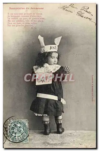 Cartes postales Fantaisie Enfant Souvenirs de jeunesse Paresseux