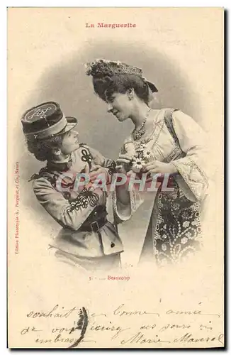 Cartes postales Fantaisie Femmes La Marguerite Militaria