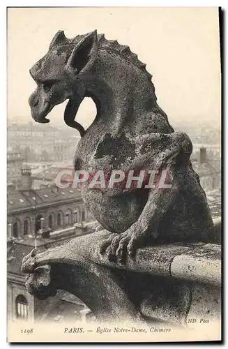 Cartes postales Gargouille Paris Notre Dame Chimere