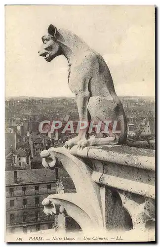 Cartes postales Gargouille Paris Notre Dame Chimere