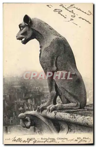 Ansichtskarte AK Gargouille Paris Notre Dame Chimere