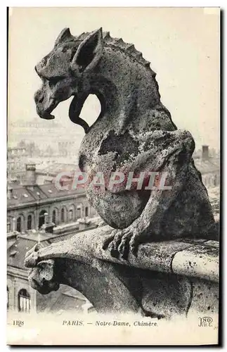 Cartes postales Gargouille Paris Notre Dame Chimere