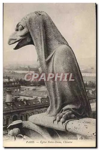 Cartes postales Gargouille Paris Notre Dame Chimere