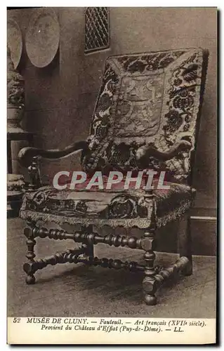 Cartes postales Musee de Cluny Fauteuil Chateau d&#39Effiat