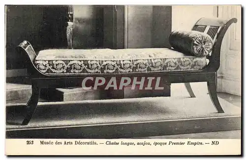 Cartes postales Musee des Arts decoratifs Chaise longue Premier Empire