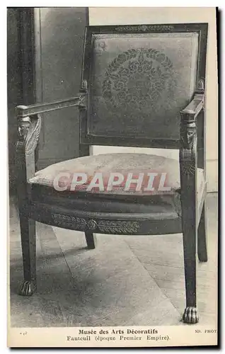 Cartes postales Musee des Arts decoratifs Fauteuil Premier Empire