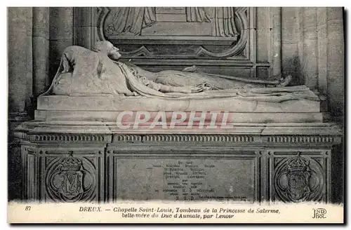 Cartes postales Dreux Chapelle Saint Louis Tombeau de la princesse de Salerme belle mere du Duc d&#39Aumale