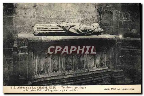Cartes postales Abbaye de la Chaise Dieu Tombeau gothique de la reine Edith d&#39Angleterre