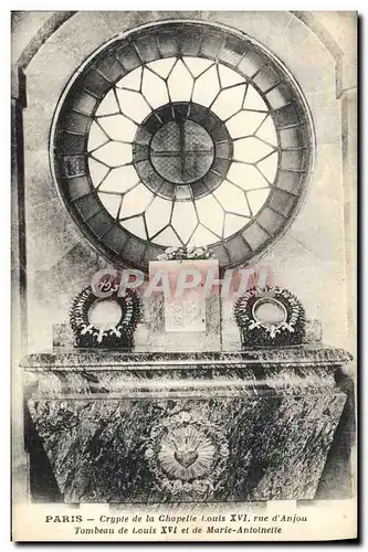 Cartes postales Paris Crypte de la chapelle Louis XVI Rue d&#39Anjou Tombeau de Louis XVI et de Marie Antoinette