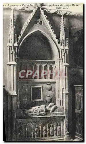 Cartes postales Avignon Cathedrale Tombeau du Pape Benoit