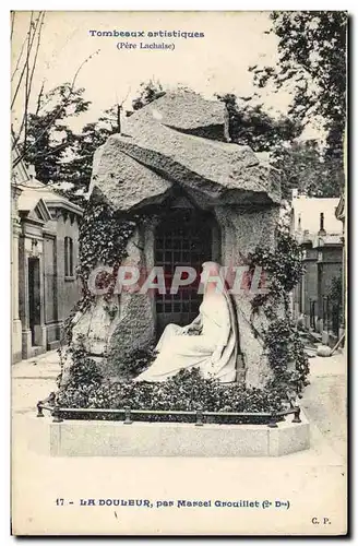 Ansichtskarte AK Paris Pere Lachaise la douleur par Marcel Grouillet