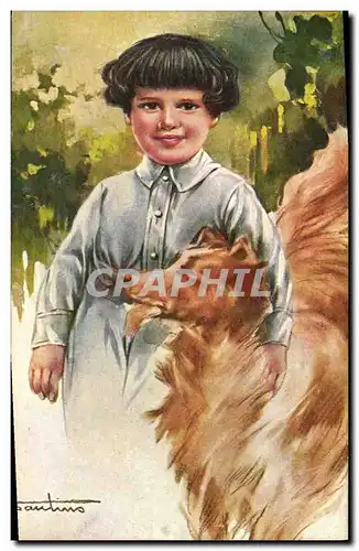 Cartes postales Chien Chients Chiot Enfant