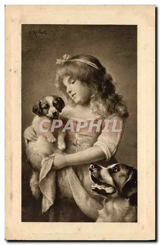 Cartes postales Chien Chients Chiot Enfant