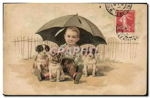 Cartes postales Chien Chients Chiot Enfant