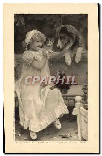 Cartes postales Chien Chients Chiot Chat Enfant