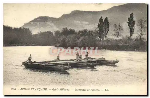 Cartes postales Militaria Genie militaire Manoeuvre de pontage