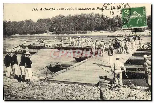 Ansichtskarte AK Militaria Avignon 7eme Genie Manoeuvres du pont