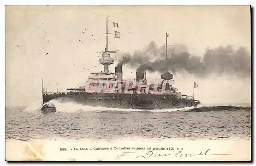 Cartes postales Bateau Le Iena Cuirasse a tourelles