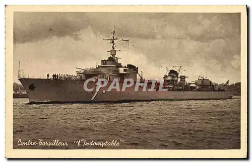 Cartes postales Bateau Contre torpilleur L&#39Indomptable