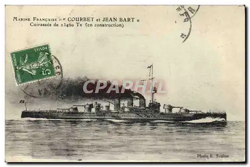 Ansichtskarte AK Bateau Courbet et Jean Bart Cuirasses de 23460 tx