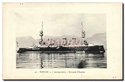 Cartes postales Bateau Toulon Jaureguiberry Cuirasse d&#39escadre