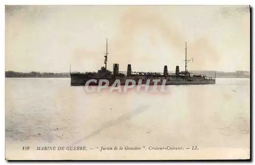 Cartes postales Bateau Jurien de la Graviere Croiseur Cuirasse