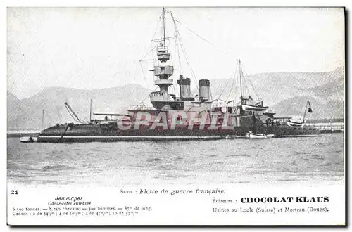 Cartes postales Bateau Jemmapes Garde Cotes cuirasse