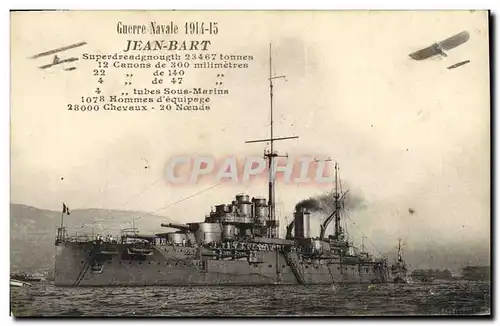 Cartes postales Bateau Jean Bart Superdradgnougth Avion