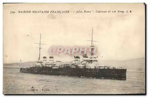 Ansichtskarte AK Bateau Jules Ferry Cuirasse de 1er rang