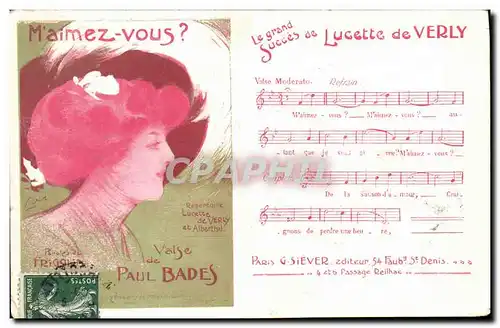 Cartes postales M&#39aimez vous ? Lucette de Verly