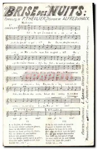 Cartes postales Brise des Nuits Theolier Alfred d&#39Hack
